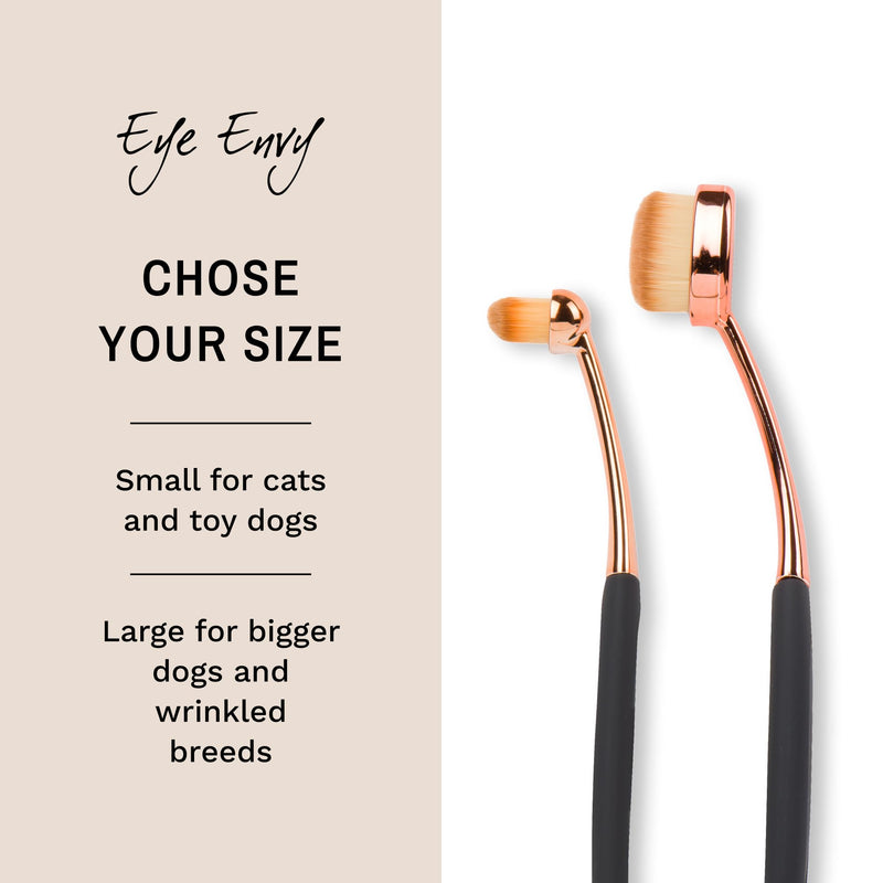 Eye Envy ProPowder Applicator Brush for Dogs and Cats | Use to safely and evenly apply Tear Stain Powder | Small | Washable superfine fiber hair | Long tapered bristles Small (Pack of 1) - PawsPlanet Australia