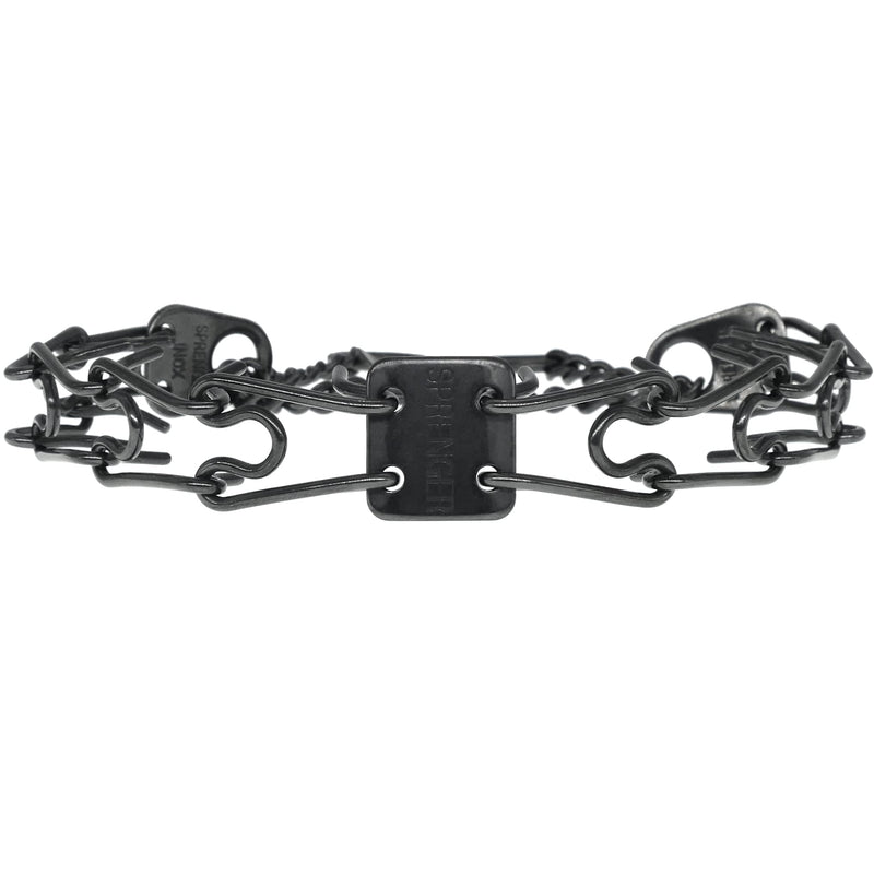 Herm Sprenger Black Stainless Steel Dog Prong Collar with Easy On Assembly Chain Professional Training Pinch Collar for Small Medium Dogs Made in Germany (16-17in x 2.25mm (Neck Size up to 13in)) 16-17in x 2.25mm (neck size up to 13in) - PawsPlanet Australia