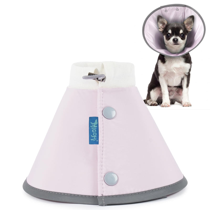 MIGOHI Dog Cone for Small Dogs,Soft Cone for Dogs to Stop Licking,Comfy E Collar for Dogs After Surgery,Small Dog Cone Alternative,Pet Elizabethan Recovery Cone for Spay,Neuter,Hot Spot,L,Pink Pink Large