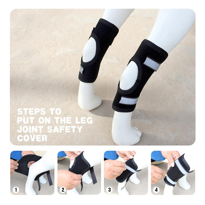 Dog Knee Brace for ACL, Arthritis & Injury - 2 Pack Adjustable Dog Leg Support Wrap with Reflective Strips, Breathable & Elastic Dog Knee Pads for Lameness, Luxating Patella, Senior Dogs (X-Large) X-Large