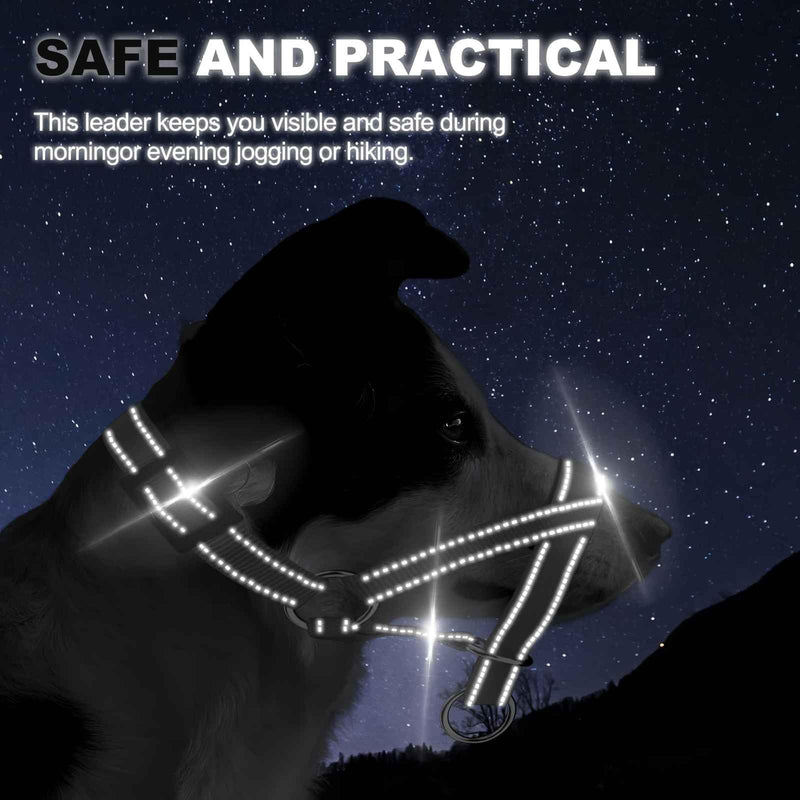 Dog Head Collar, Head Collar with Reflective Strap to Stop Pulling for Small Medium and Large Dogs, Adjustable (M, Orange) M - PawsPlanet Australia