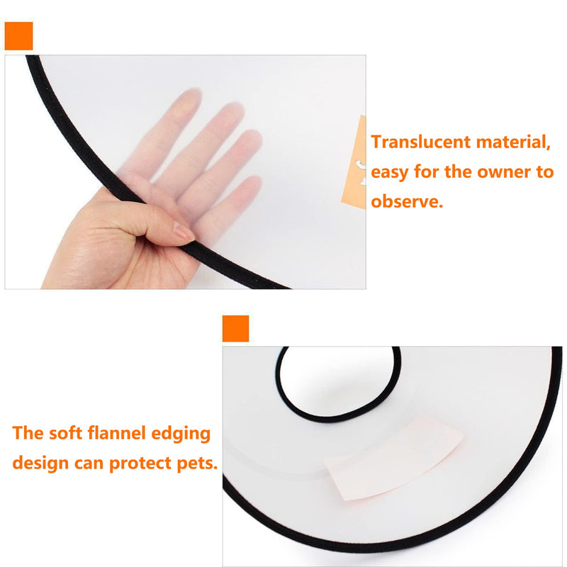 Elizabethan Collar Breathable Soft Edge, Dog Cone Collar, Adjustable Pet Protection Collar Anti Bite & Lick Wound Healing, Suitable for dogs with 35-40cm Neck Circumference, White Neck:35-40 cm