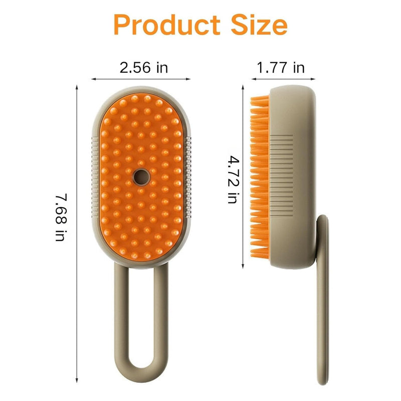 Cat Steam Grooming Brush (White) White