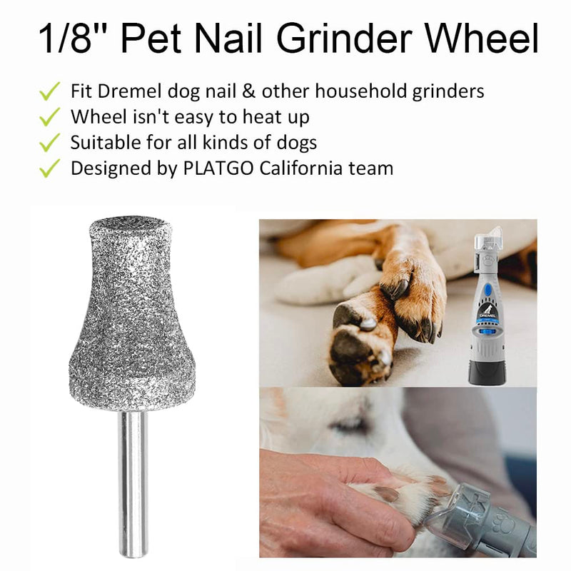 Diamond Dremel Dog Nail Grinder FlashB, Dogs&Pets Nail Care, 1/8'' Pet Nail Grinder Wheel Work with Dremel Sanding Drums for Animals Nail Care & Home Grinder Tools - PawsPlanet Australia