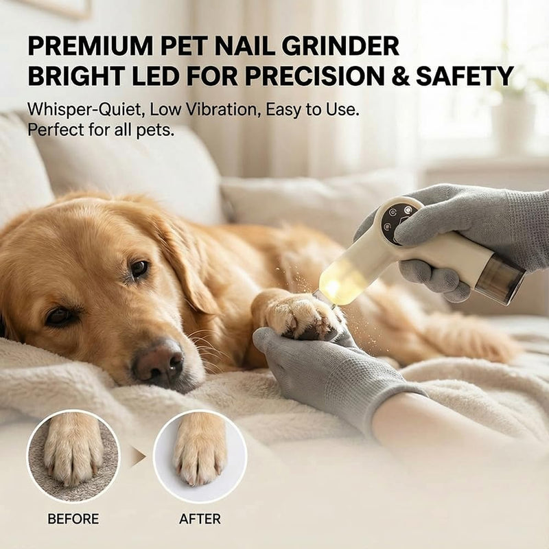 Cat & Dog Nail Clipper and Trimmers 2 in 1, Rechargeable Pet Nails Hair Trimmers with LED Light, for Large Medium Small Dogs Cats Claw Trimmer