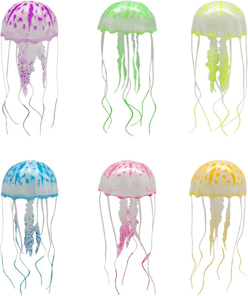 Jowxsx Funny Jellyfish Toy Fishtank Accessories Underwater World Floating Decors Cartoon Aquarium Ornaments Toy Jellyfish Decor (Rose Red) Rose Red - PawsPlanet Australia