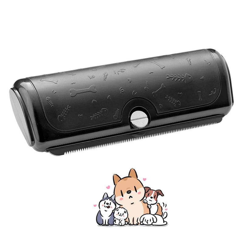 Deshedding Brush for Dogs, Cats, Horses & Pets – Gentle Wide Comb, Effective Grooming Tool with Stainless Steel Blades for Smooth, Pain-Free Grooming (Color: Black) - PawsPlanet Australia