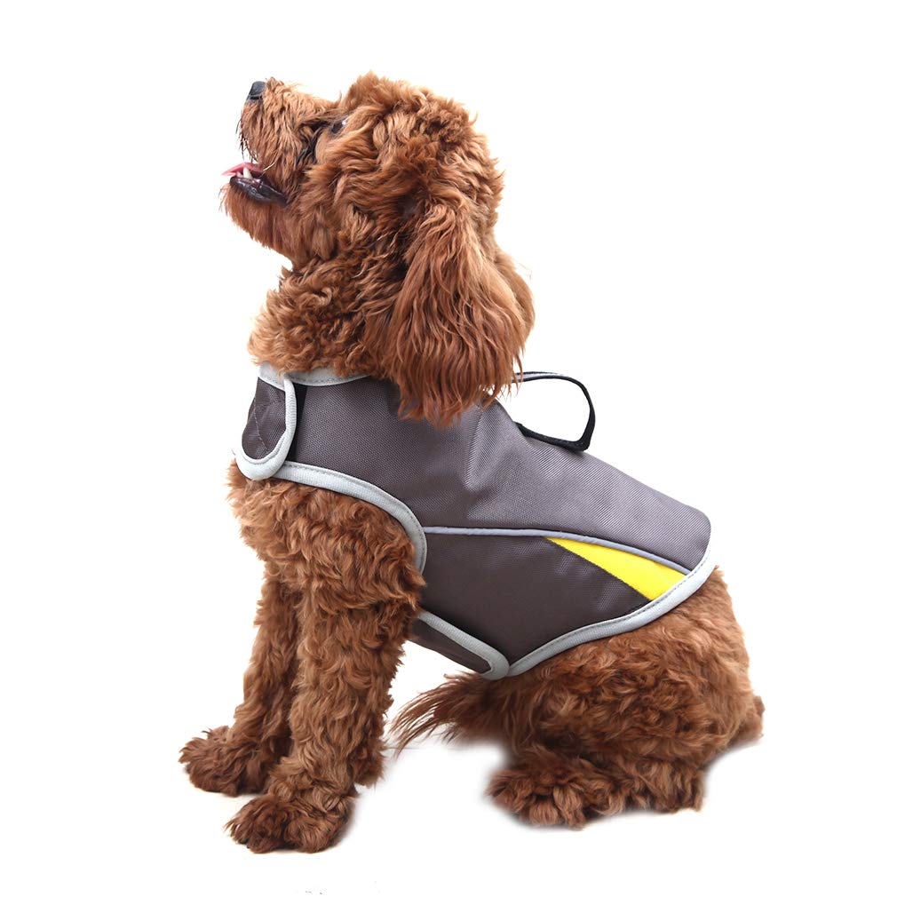 Dog Anxiety Jacket Keep Calming Vest Thunder Coat with D-Ring and Training Handle for Small dogs 1 Gery