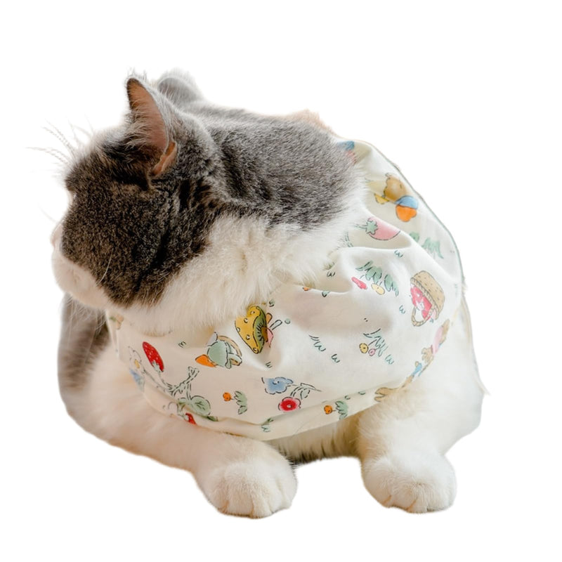 OMEM Soft Cat Cone for Post-Surgery Recovery, 100% Cotton, Adjustable and Foldable, E-Collar, Comfortable, Hand Washable, Prevents Wound Licking for Cats and Kittens (Berry)