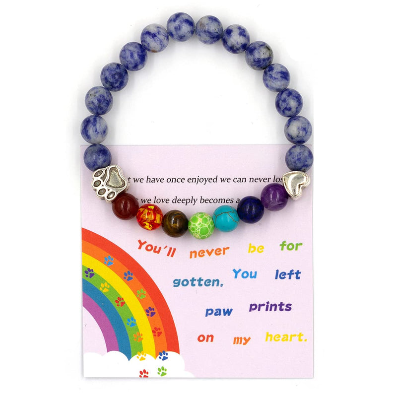 Cat Memorial Gifts Wind Chimes,Cat Loss Sympathy Gifts to Honor and Remember Cat,Pet Memorial Gifts for Cat Lovers with 7 Chakra Rainbow Bridge Bracelet,28 inches Cat Memorial(black) - PawsPlanet Australia