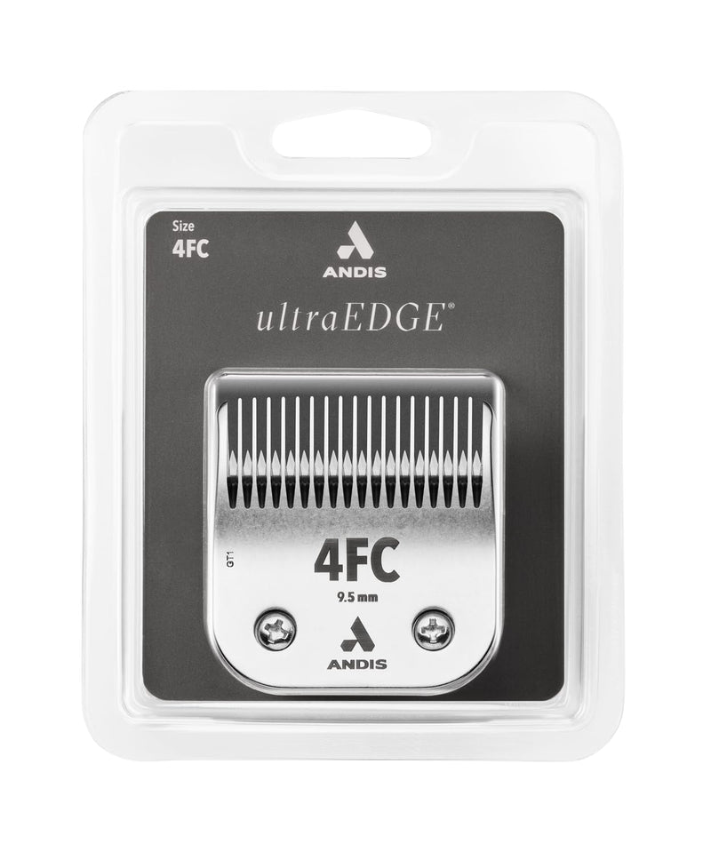 Andis 72615 Ultra Edge Detachable Dog Clipper Blade – Carbon-Infused Steel, Long-Lasting Sharp Edges with Deep Teeth, Removes Hair 3/8-Inch (9.5 mm) - Fits AG, AGC, BDC Models - Size-4 FC, Chrome - PawsPlanet Australia