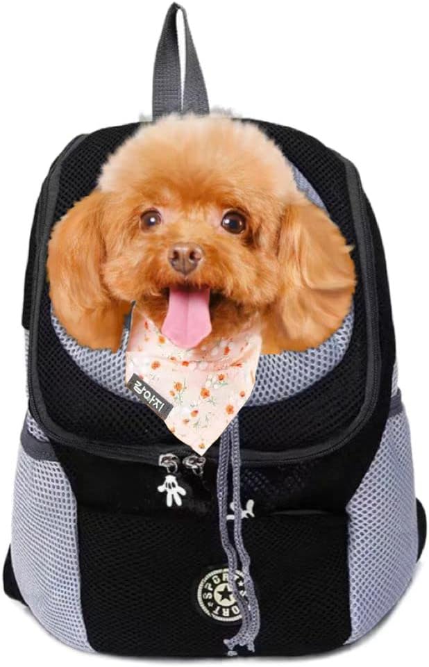 RC GearPro Portable Pet Carrier Backpack, Head Out Design Adjustable Cat Dog Travel Front Shoulder Bag, Easy-Fit for Traveling Hiking Camping S yellow - PawsPlanet Australia