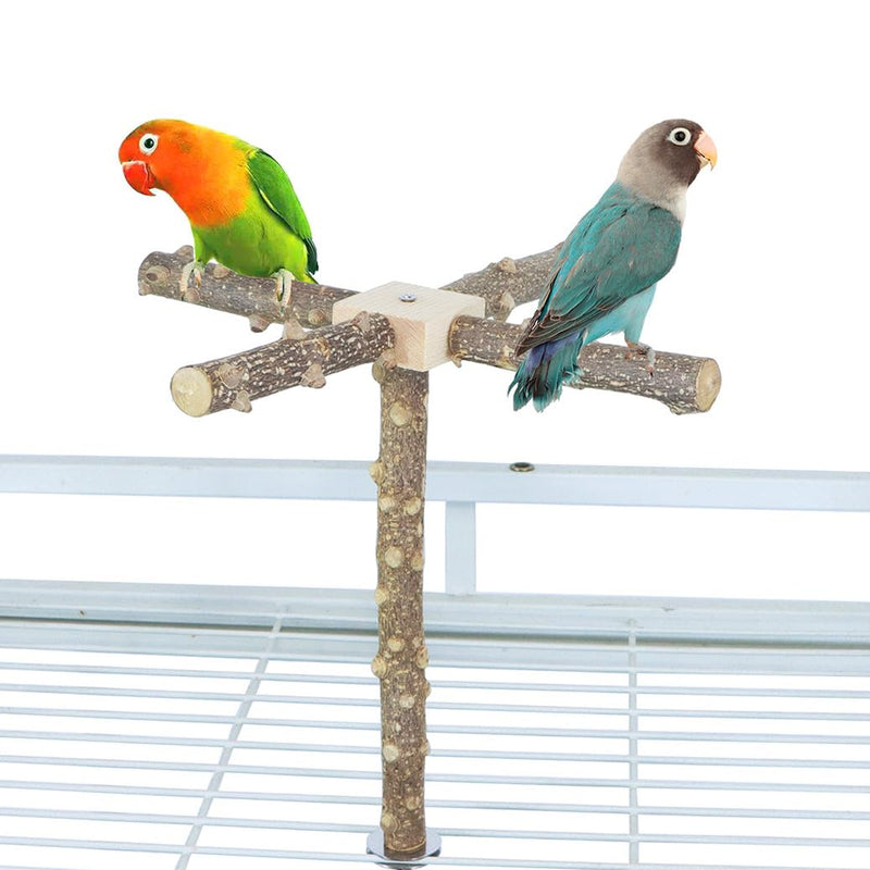 Bird Perch Stand Toy, Interactive Spinning Bird Toys, Wooden Parrot Perch,Bird Cage Perch Toy for Parakeets, Budgies, Lovebirds Cockatiel - PawsPlanet Australia