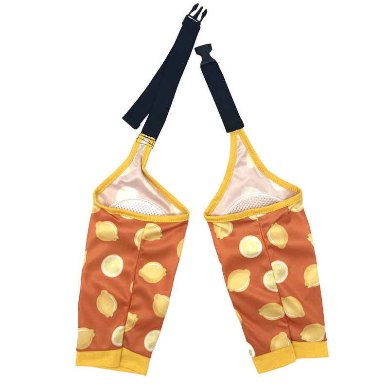 Dog Knee Protector Pad for Calluses Knee Brace Front Elbow Support Wrap, Pet Sleeves for Wounds Dog Elbow Callus Treatment for Medium Large Dogs with Scarf（3XL Lemon） 3XL .Orange Lemon
