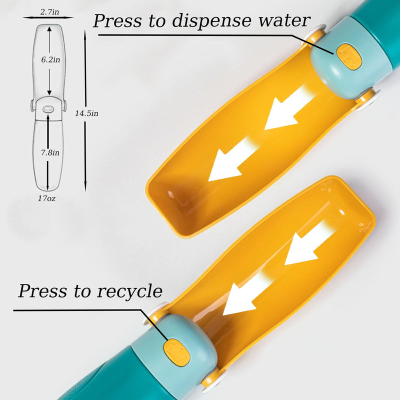 17oz Hornbill Water Cup Dog Water Bottle for Walking, Portable Collapsible Dog Water Bottle, Cat Walking and Hiking Puppy Gift, Outdoor Pet Drinking Waters Bottles for Camping - PawsPlanet Australia