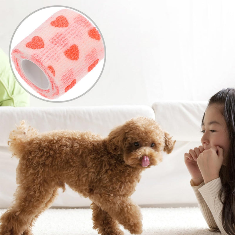 Luxshiny 2 pcs Self-adhesive bandage for cats and horses made of non-woven fabric Elastic self-adhesive bandage for wound protection and protection during walks