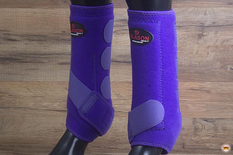 HILASON Purple Large Horse Medicine Sports Boots Front Leg