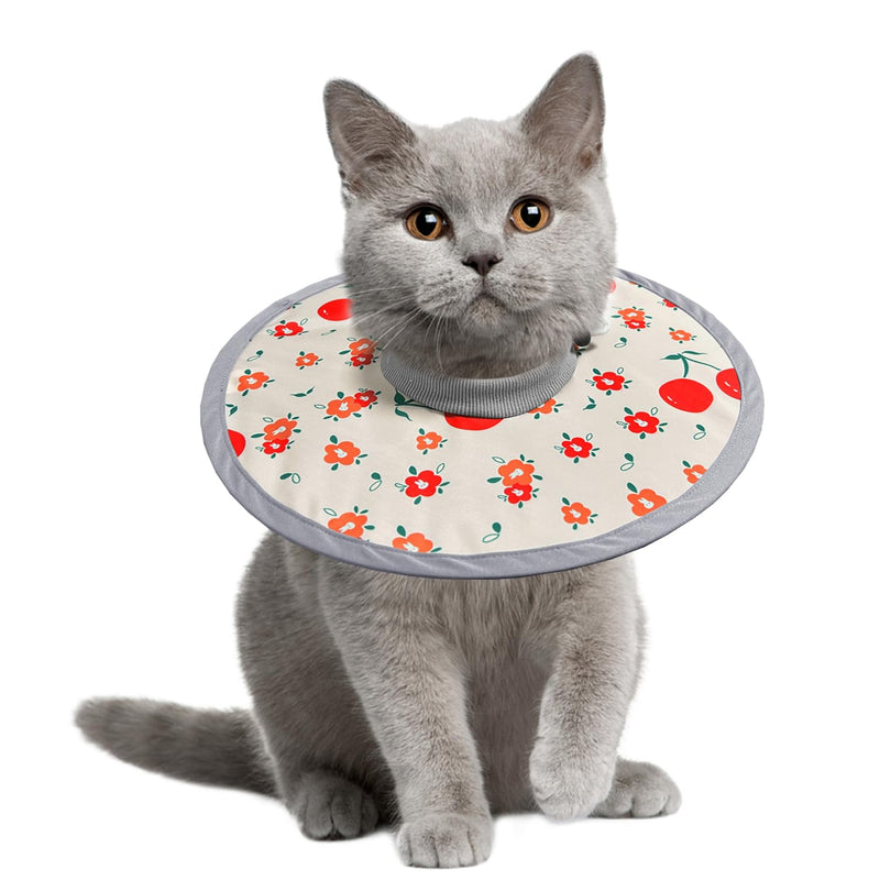 LOS ANDES Cat Recovery Collar for Necks, Alternative to Cones, Lightweight Post-Op Kitten and Puppy Protection M(for Neck 8.7-11.8inch) Cherry