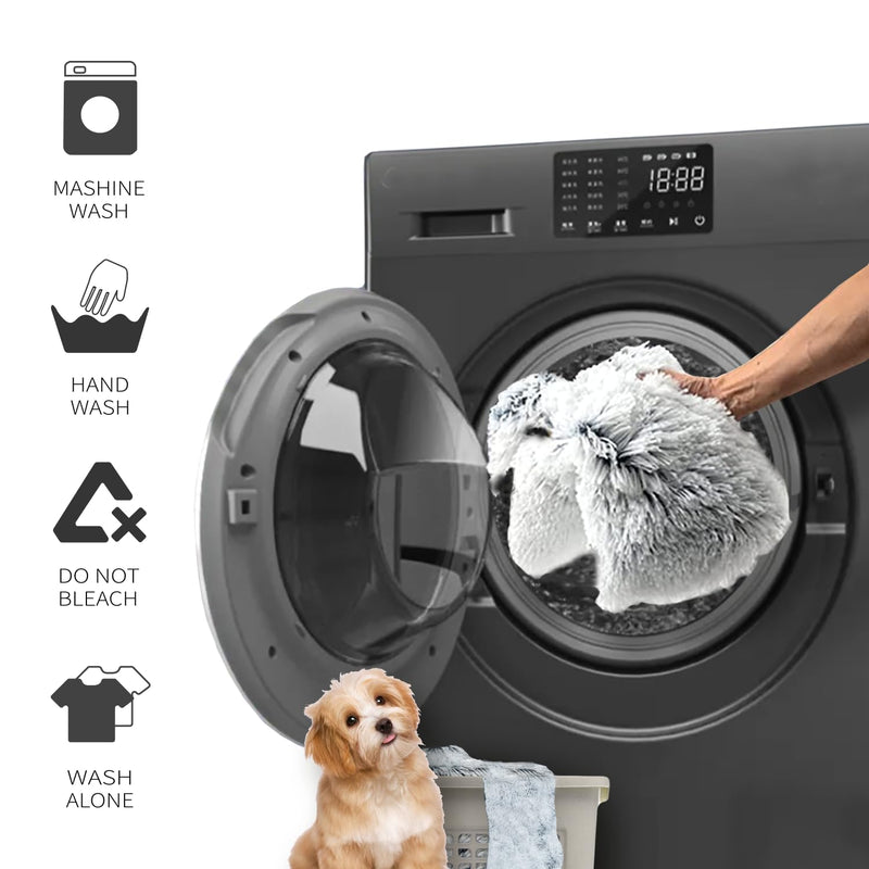 Dogs/Cats Bed Mats, Dog Pad Washable Removable Couch Cover with Anti-Slip Back, Plush Long Fur Mat, Perfect for Small, Medium and Large Dogs.(Magic Gray, 30"x70") 30"x70" Magic Gray - PawsPlanet Australia
