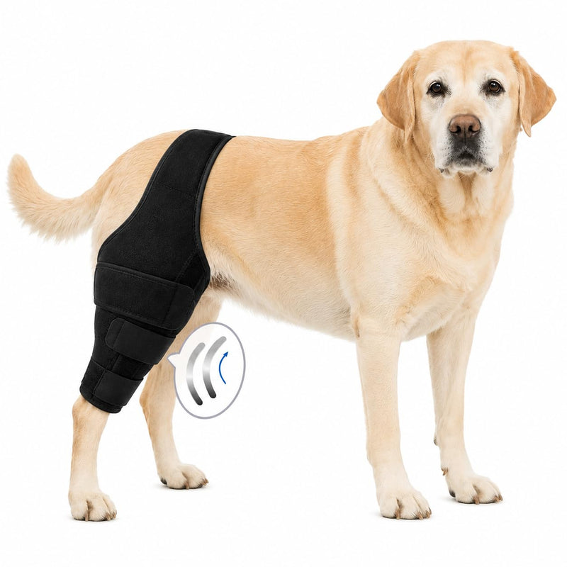 Dog Elbow Protector Pads, Canine Leg Brace with Adjustable Straps, Soft Support Wrap for Front Hind Limbs, Anti Slip Sleeve for Elbow Shoulder Knee (S)