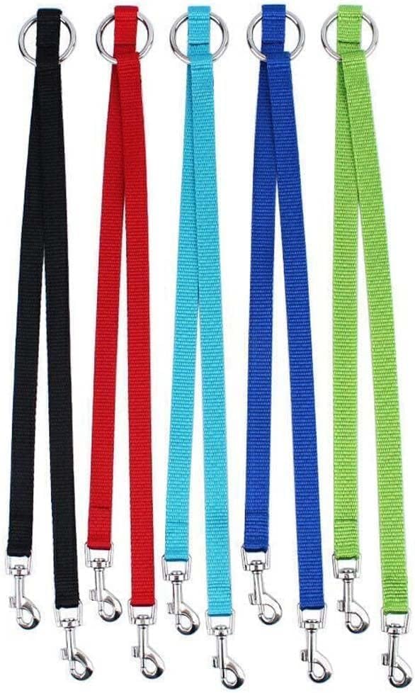 Black Double Dog Leash Lead, Adjustable Two Dog Leash Pet Traction Rope with D Coupler N Lead Collars, Harnesses and Leashes Dog Double Leashes for Pet Supplies - PawsPlanet Australia