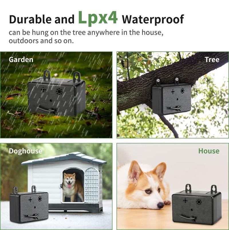 Anti Barking Device, Dog Barking Control Devices,Ultrasonic Dog Bark Deterrent, Mini Sonic Repellent 50 FT Control Range Safe for Dogs Portable Indoor & Outdoor Black