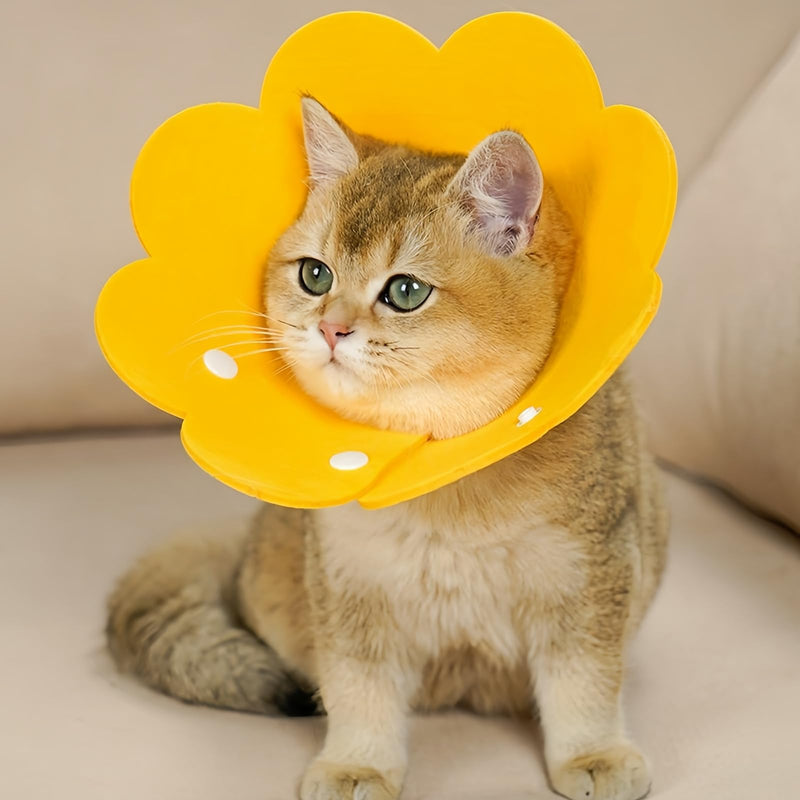 Pack of 4 Cat Collars, Adjustable Cat Collar, Cat Protective Collar, Anti Bite Collar Cat Protector, for Cats Small Dogs After Surgery (Yellow, Orange, Pink and Blue)