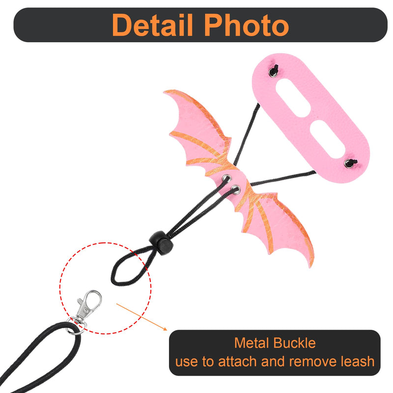 2 Set Bearded Dragon Leash and Harness Set,3 Sizes Detachable Adjustable Bearded Dragon Harness for Reptile Safety Walking Accessories(Black,Pink) - PawsPlanet Australia