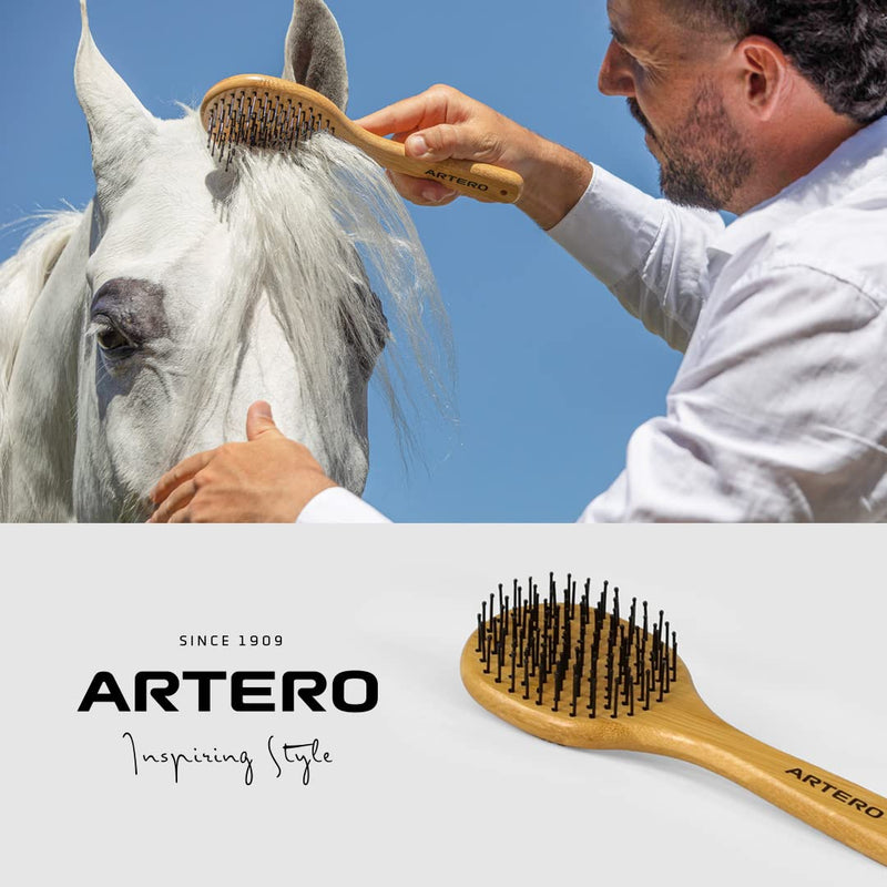 ARTERO Horse Brush. Horse Mane and Tail Brush. Mane and Tail Brush Made of Elegant and Resistant Bamboo. Horse Grooming Supplies
