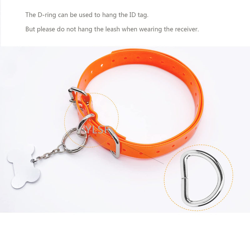 Dog Collar Strap for Most of Electronic Training Shock Collar Receivers-Adjustable Durable Waterproof Odorless 3/4 Inch Collar Replacement for Barking Fence-Pet TPU Collar Strap 1 Pack Orange - PawsPlanet Australia