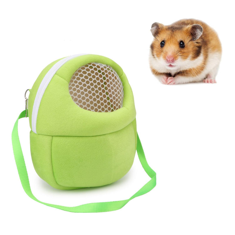 Hypeety Pet Carrier Bag Pet Sling Carrier Backpack Portable Travel Backpack Breathable Outgoing Bag bonding Pouch for Small Pets Hedgehog Hamsters Sugar Glider Chinchilla Guinea Pig (Green) Green - PawsPlanet Australia