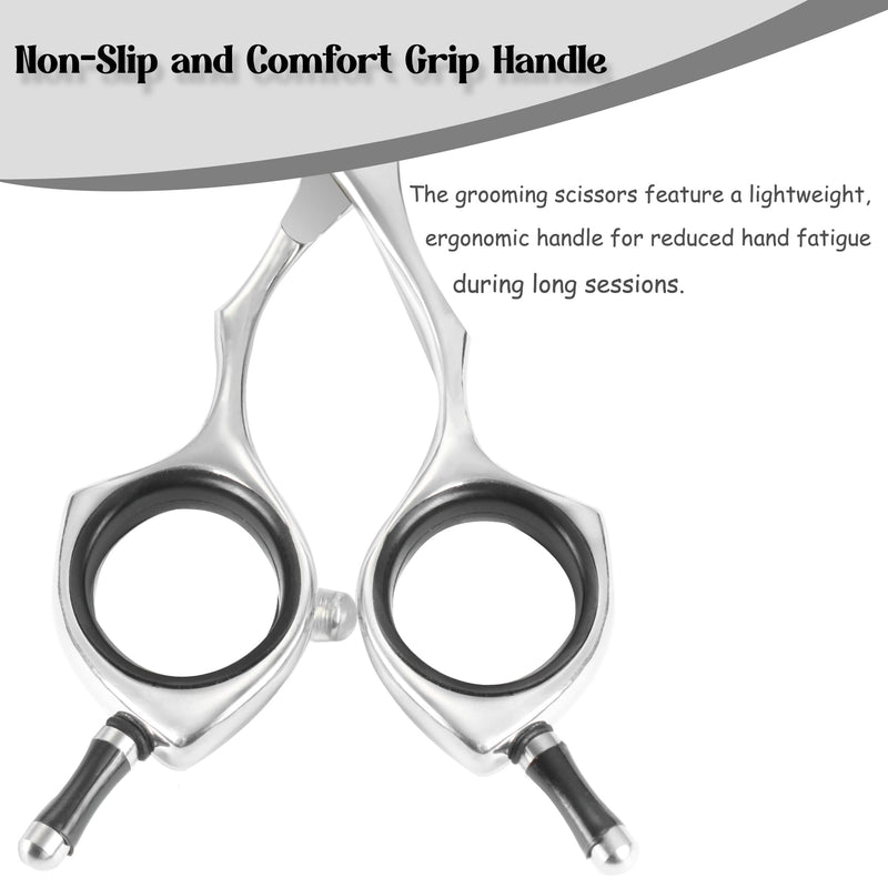 Dog Grooming Scissors 5'' Small Curved Pet Shears Super Light Professional 440C Stainless Steel Pet Shears for Trimming Face and Paws Nose Ear Easy Use. - PawsPlanet Australia