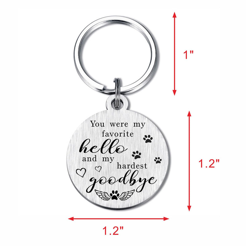 Emideary Sympathy Gifts for Loss of Cat - Loss of Pet Cats Memorial Keychain for Women Men - You're My Favorite Hello and Hardest Godbye - PawsPlanet Australia