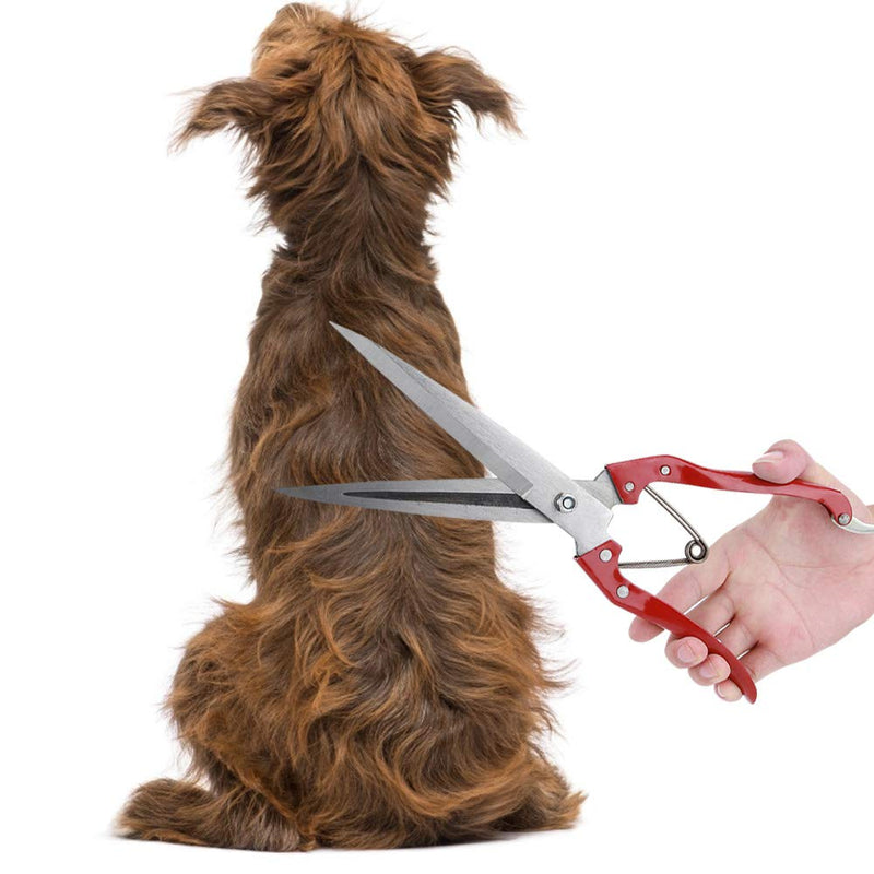Manual Sheep Shearing, Stainless Steel Dog Wool Cutter Shears Pet Cut Hair Supplies Sheep Wool Shear Trimming Scissor Craft Scissors with Spring for Large Thick-Haired Animal Grooming - PawsPlanet Australia