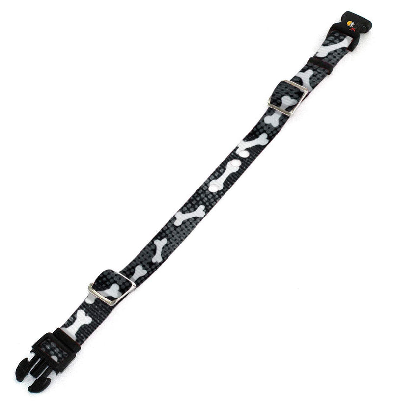 Small Black Bones Replacement Containment and Training Dog Collar Strap with 5-Pack of 6v Batteries - Compatible w/Extreme Dog Fence (EDF), Perimeter Receiver Collars, and More (Bundle 2)