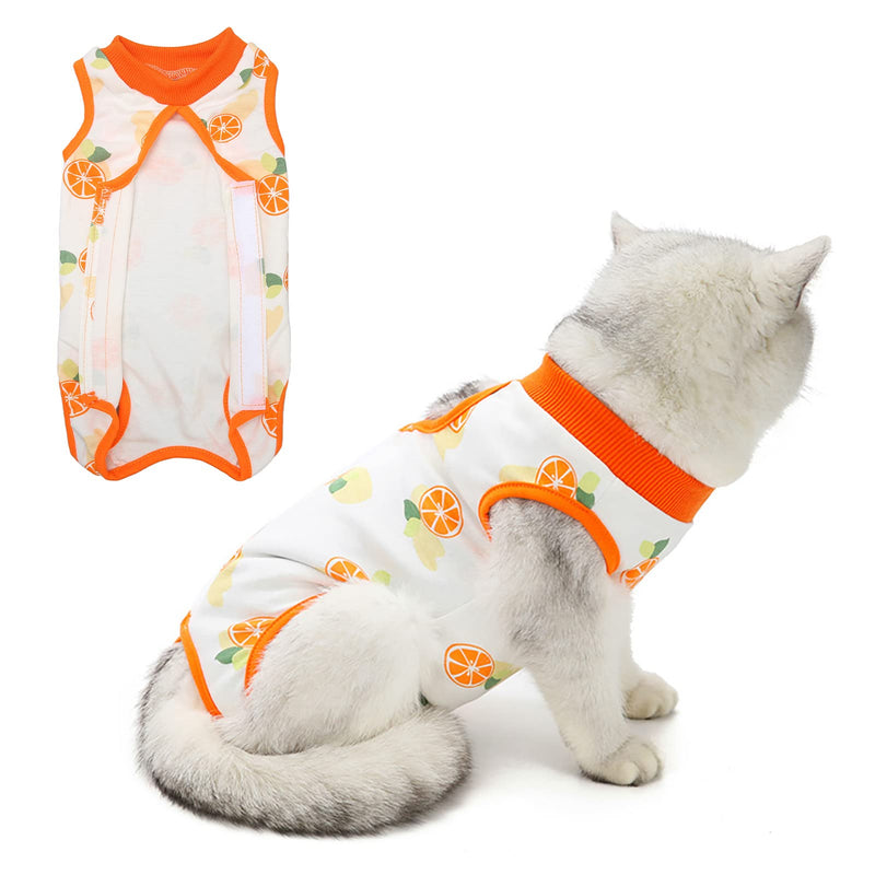 Tnfeeon Recovery Suit for Cats, Cotton Material, Anti-Lick, Post-Surgery Wound Protection for Cats, XL Size for Cats and Kittens (L)