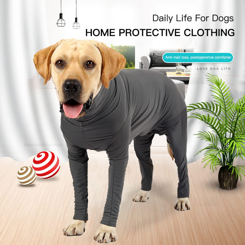 Puppy Onesies for Surgery Recovery Small Dogs Pjs for Small Dogs Girl After Surgery Anti Shedding Suit for Large Dogs (M, Dark Grey) Medium - PawsPlanet Australia