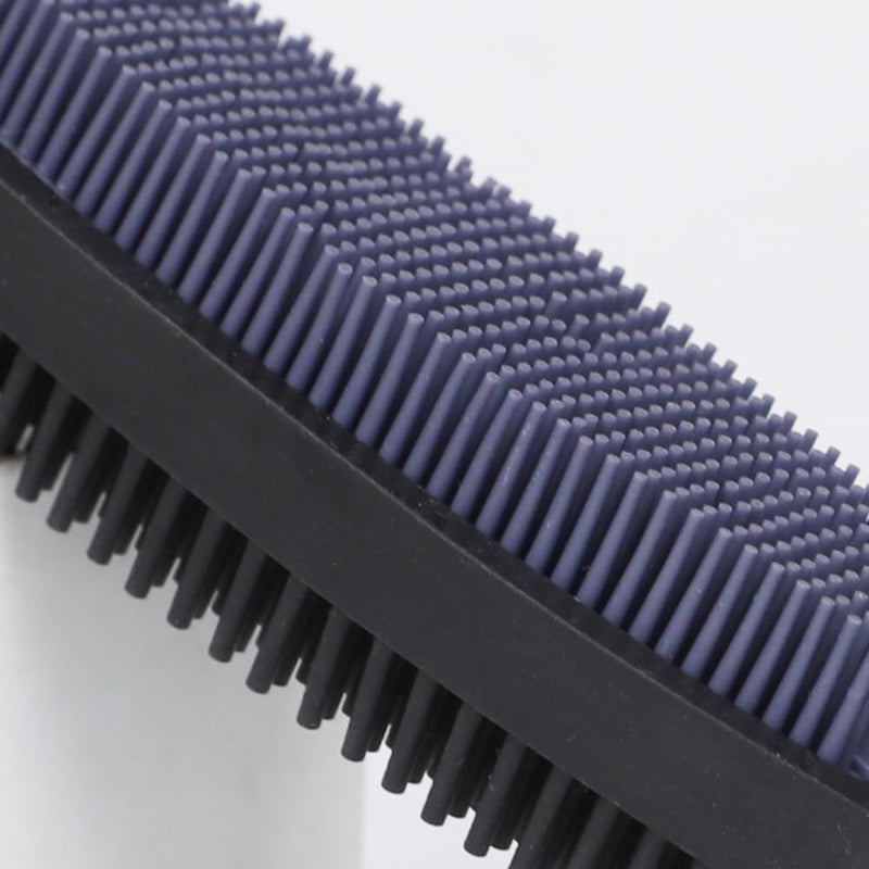 Rubber Pet Hair Removal Brush, Dogs Cats Hair Lint Remover Tool Massage Bath Comb Brush for Cleaning and Grooming (Black) Black - PawsPlanet Australia