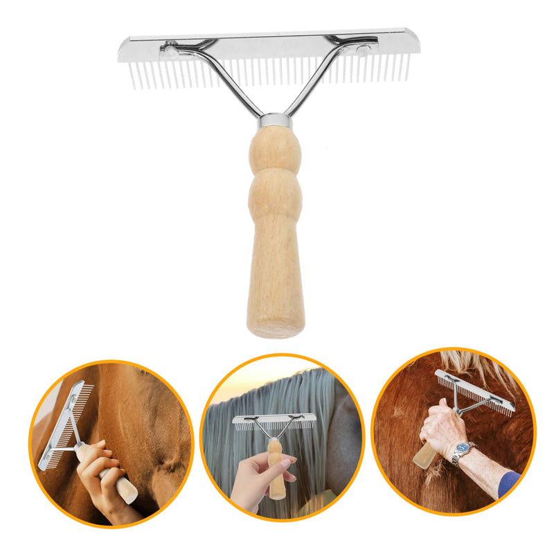 Mipcase Horse Grooming Hair Comb: Heavy-Duty Horse Grooming Brush with Ergonomic Handle for Shedding & Dirt Removal, Enhances Mane, Tail & Coat Health - PawsPlanet Australia
