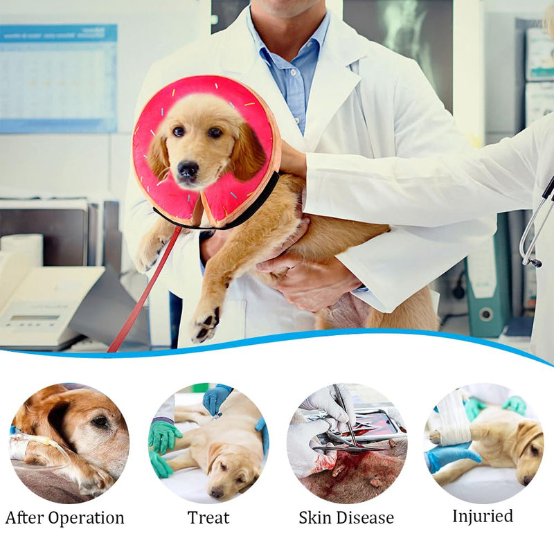 Dog Donut Collar,Dog Neck Recovery E Collar to Stop Licking Dog Recovery Collar Alternative After Surgery,Soft and Comfortable Large/Medium/Small Dogs and Cats Cone Rose Medium - PawsPlanet Australia