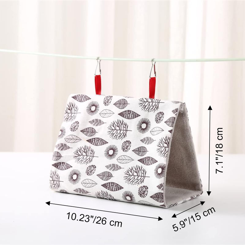 Dnoifne 2 Pack Hanging Winter Warm Bird Bed, Nest House, Hammock House - Plush Snuggle Hideaway Cave Bed Tent for Hamsters, Budgies, Parakeets, Cockatiels, Lovebirds, Parrots