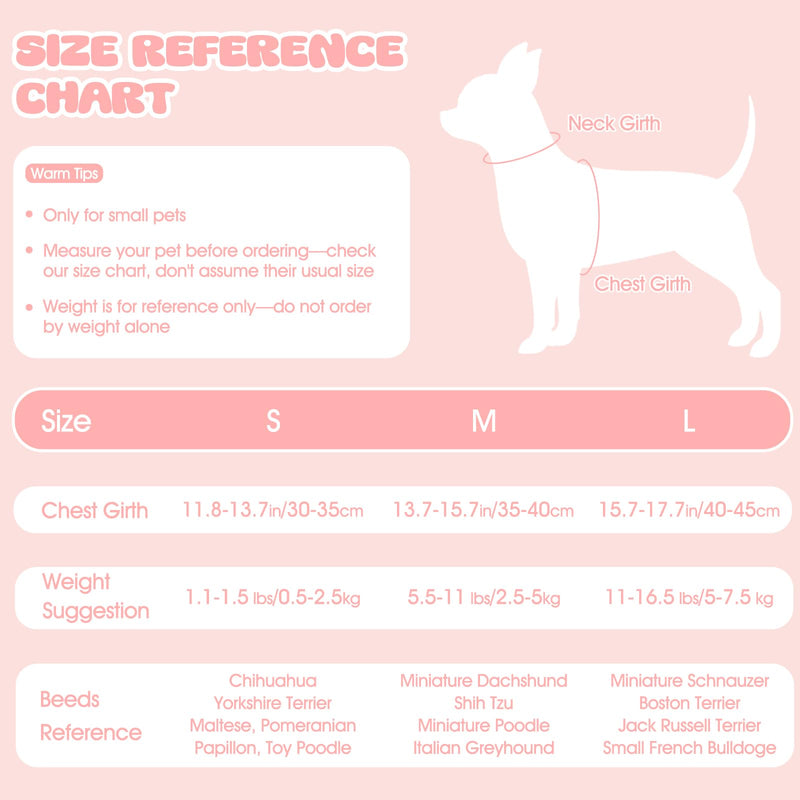 Dog Dress for Small Dogs,Cute Floral Girl Female Dog Dress Harness, Easy Walk Dogs Harness and Leash Set, Spring Summer Cat Puppy Outfit Clothes for Chihuahua Yorkshire, Pink L Large Rose Red - PawsPlanet Australia