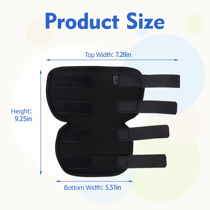 Dog lick protection hind leg knee brace, breathable dog bandage for hind leg and knee, soft and snug fit for protection and support of healing, for all dog breeds, black