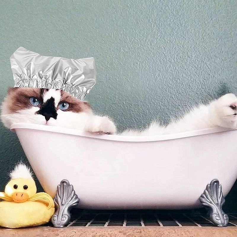 HEEPDD Adjustable Pet Shower Cap, Comfortable Shower Cap for Dogs and Cats with Adjustable Elastic Band, Elastic, Reusable Bathing Accessory for Kittens, Puppies, (1) 1