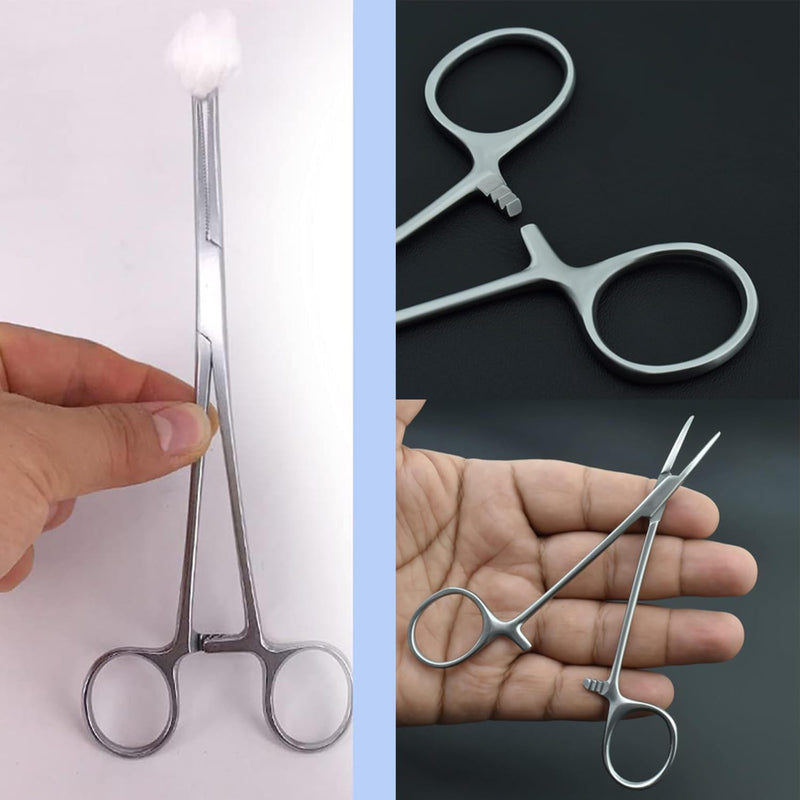 1-Piece Professional Pet Grooming Forceps - Locking Ear Hair Tweezers for Precise Dog/Cat Grooming, Veterinary-Grade Stainless Steel Hemostat Tool for Safe Animal Care - PawsPlanet Australia