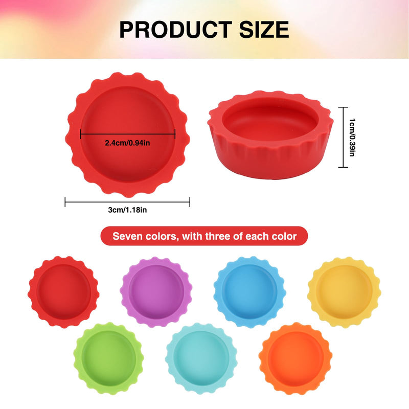 LOGJAM 21 Pack Crested Gecko Food and Water Dish, Silicone Reptile Food Bowl, Gecko Tank Accessories for Hermit Crab, Tarantula, Isopods and Lizard, 7 Colors - PawsPlanet Australia