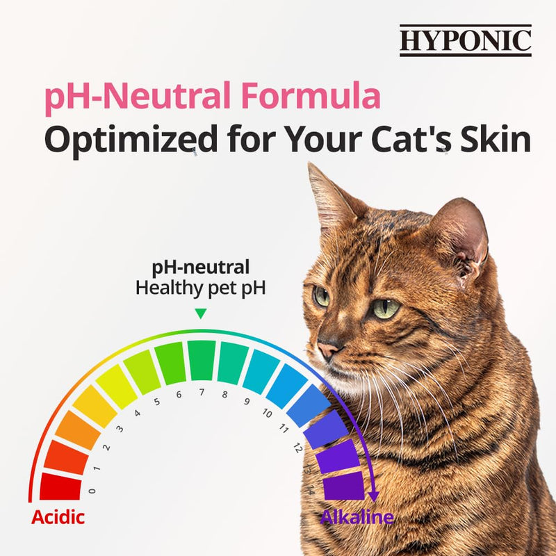 HYPONIC Hypoallergenic Premium Shampoo for All Cats - Fragrance Free Cat Shampoo for Dry Skin, Dandruff, Allergy (Scented 10.1 oz) Scented 10.1 oz - PawsPlanet Australia