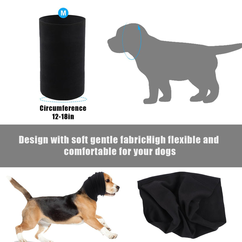 SAVITA Ear Wraps for Dogs, Snoods for Medium Dogs Ears Pet Ear Muffs for Noise Protection Pet Ear Covers for Relieve Anxiety From Thunder Fireworks Force Drying(Size M) medium