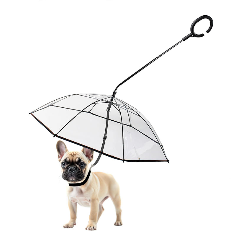 Namsan Clear Dog Umbrella for Small Dogs, Dog Umbrella Leash Keeps Dogs Dry in Rain Walking, Small Dog Rain Umbrella with Adjustable Leash, Self-Assembly