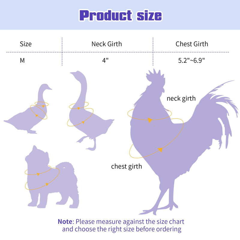 4Pcs Adjustable Chicken Harness Safe Convenient Breathable Comfortable Suitable for Small Animal Training Can Be Used As a Chickens Leashes and Harnesses (Medium) - PawsPlanet Australia